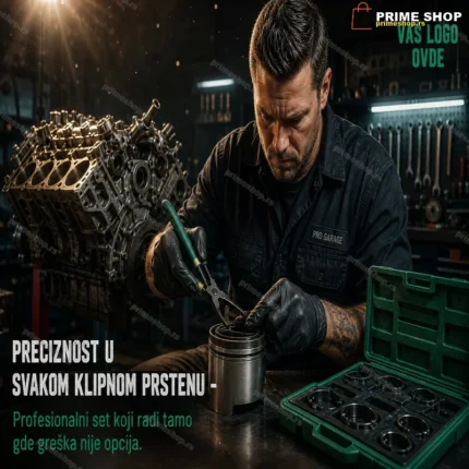 Klešta za Montažu Klipnih Prstenova – Set sa 14 Prstenova i Kutijom