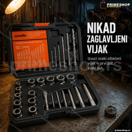 Komplet ekstraktora za vijke i matice — 48 delova