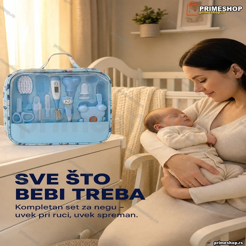 Komplet pribora za negu bebe 13u1 u torbici Komplet pribora za negu bebe 13u1 u torbici