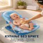 Kupko Stolica za Kupanje Bebe sa Jastukom i Neklizajućom Podlogom