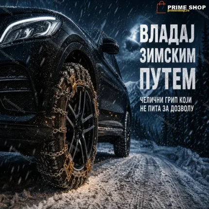 Lanci za Sneg za Automobile – Čelični Set za Gume 165–215 mm