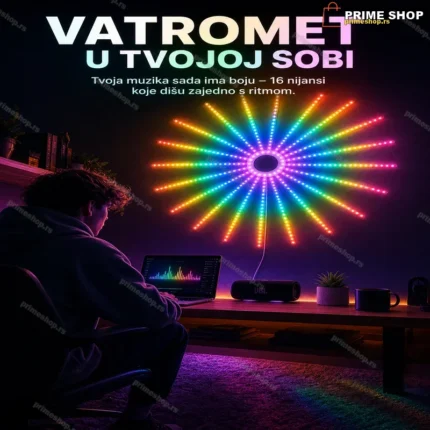 LED Traka Vatromet – Sinhronizacija sa Muzikom i 16 Boja