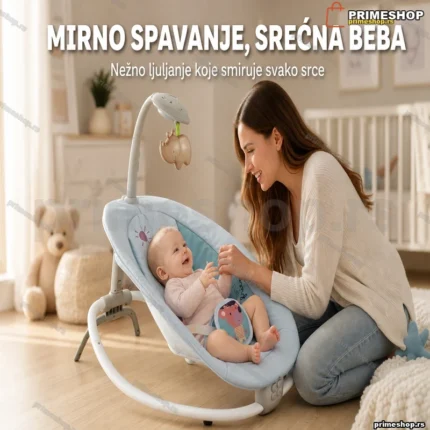 Ležaljka za bebe sa muzikom, lukom i visecom igračkom