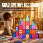 Magnetni građevinski set 100 delova — sklapanje 3D oblika