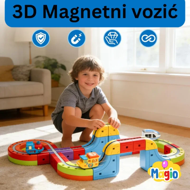 Magnetni voz 143 dela sa motivom plavog junaka — antigravitaciona staza magnetni voz 143 - detalji
