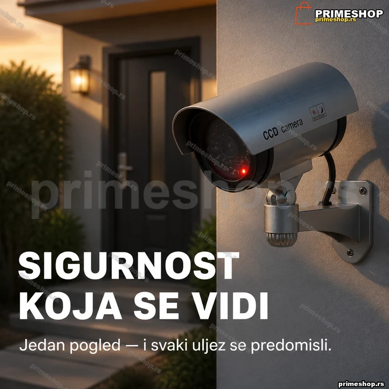 Maketa nadzorne kamere — lažna sigurnosna kamera sa LED svetlom Maketa nadzorne kamere — lažna sigurnosna kamera sa LED svetlom