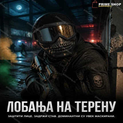 Maska za Airsoft Paintball Motor LOBANJA