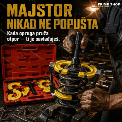 Mehanički Kompresor Opruga MacPherson – Profesionalni Izvlakač sa Izmenjivim Čašama