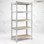 Metalna Montažna Polica 180×90×45 cm – 5 Nivoa, Nosivost 265 kg