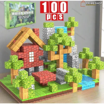 Minecraft Magnetne Kocke 100delova – Kreativni Magnetni Set za Sate Maštovite Ig