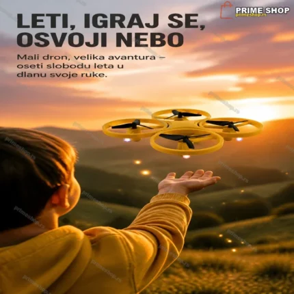 Mini Dron sa LED Svetlima – Zabavna Igračka za Decu i Početnike