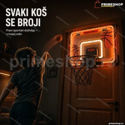 Mini košarkaški set sa elektronskom tablom i brojačem poena