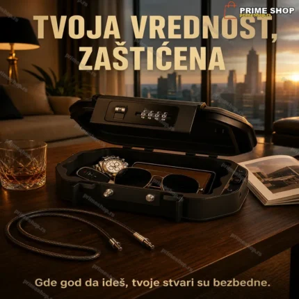 Mini sef sa kombinacionom bravom i čeličnom sajlom