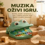 Muzička igračka klavir nilski konj sa fliperom 2 u 1