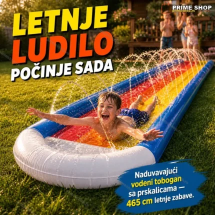 Naduvavajući vodeni tobogan sa prskalicama 465 cm