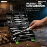 Okasti ključevi sa čegrtaljkom — set 9 komada, 8–24 mm