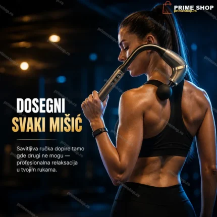 Pištolj za masažu sa produženom ručkom — duboka mišićna relaksacija
