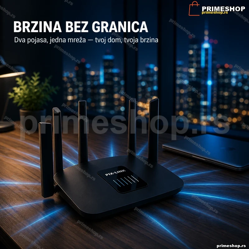Pix Link LV-AC06 dvopojasni bežični ruter 1200 Mbps, 4 antene Pix Link LV-AC06 dvopojasni bežični ruter 1200 Mbps, 4 antene