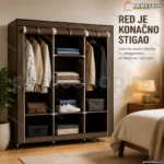 Platneni garderober 88130 sa metalnom konstrukcijom 130x45x175 cm