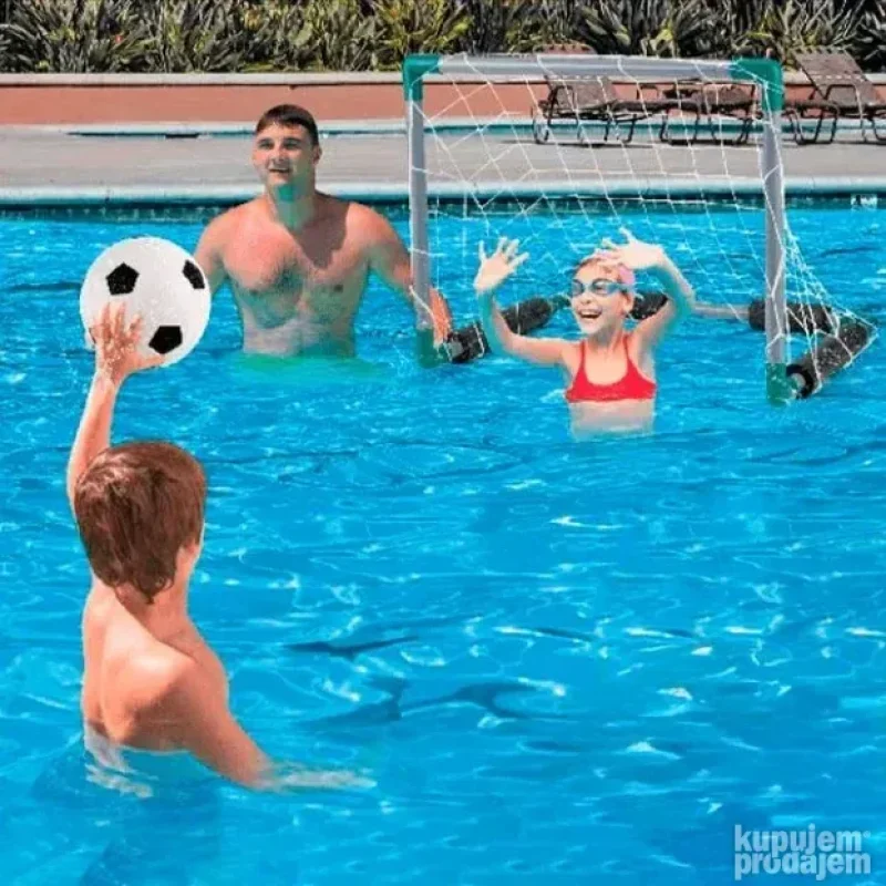 Plutajući vaterpolo gol — set za igru u bazenu vaterpolo set - prednja strana