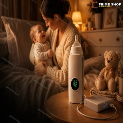 Prenosni USB Grejač za Flašice sa LCD Ekranom – Toplo Mleko za Bebe