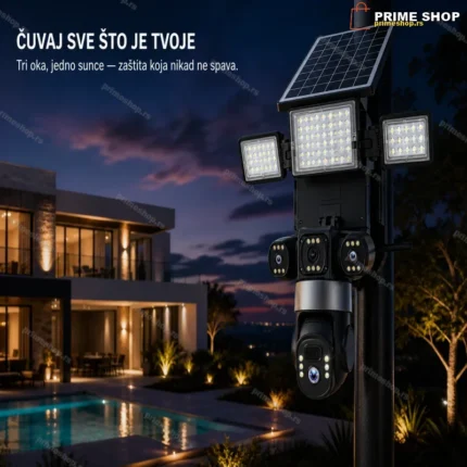 Ptz kamera sa tri sociva 4G WIFI i Solarno punjenje