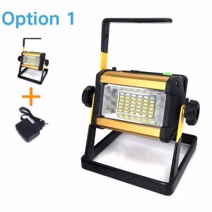 Punjivi prenosni LED reflektor 50 W sa 3 baterije - prednja strana