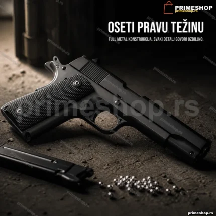 Replika Kolt 1911 airsoft pištolj sa crnim koricama