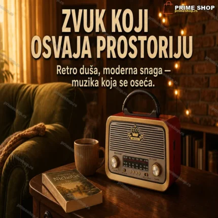 Retro Radio Bluetooth Zvučnik sa FM, USB, SD i MP3 – Cmik MK-111BT