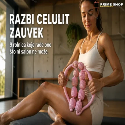 Ručni Masažer Protiv Celulita sa 9 Rolnica — Dubinska Masaža za Glatku Kožu