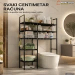 Samostojeća polica za WC — organizator za kupatilo