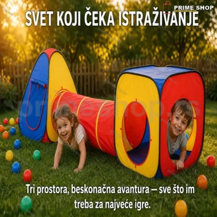 Šator za decu tunel 3u1