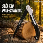SCHARF Sklopiva Ručna Karbon Testera za Grane – Precizna i Bezbedna