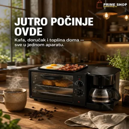 Silver Crest 3 u 1 Aparat za Doručak – Kafa, Rerna i Gril u Jednom