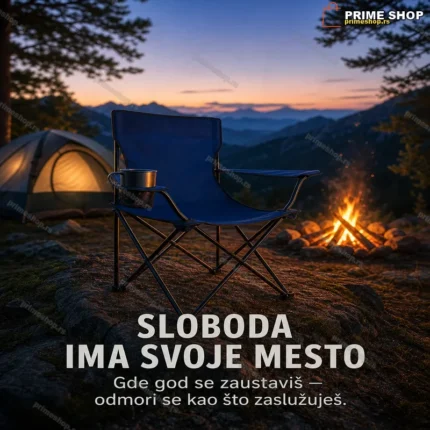 Sklopiva Kamp Stolica 80×51×74 cm – Lagana, Do 120 kg
