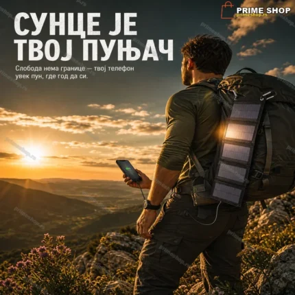 Sklopivi solarni USB punjač 35W za planinarenje i kampovanje