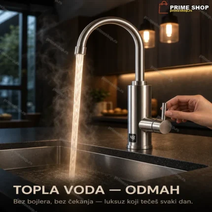 Slavina i protočni bojler 2u1 za sudoperu INOX — topla i hladna voda bez bojlera