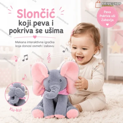 Slončić Koji Peva i Pokriva se Ušima