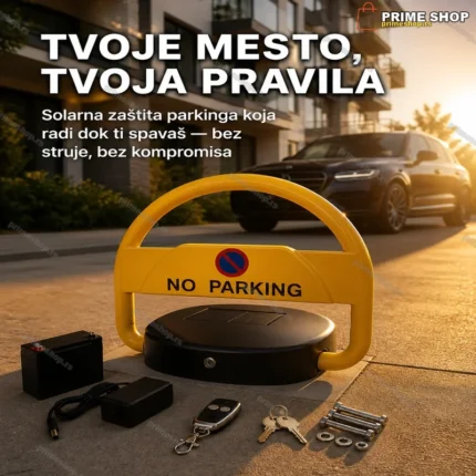 Solarna Parking Barijera na Daljinski — Punjiva, IP65 zaštita