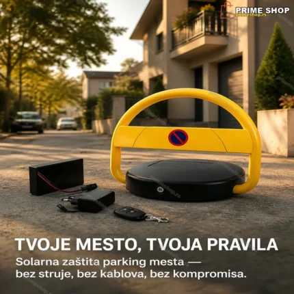 Solarna parking barijera sa daljinskim upravljačem i punjivom baterijom