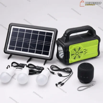 Solarni sistem sa akumulatorom +USB BT zvučnik +3 sijalice