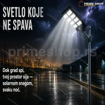 Solarni Ulični Reflektor 1200W – LED Svetlo sa Daljinskim i IP67 Zaštitom
