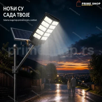 Solarni Ulični Reflektor 1600W – LED Solarna Lampa sa Daljinskim