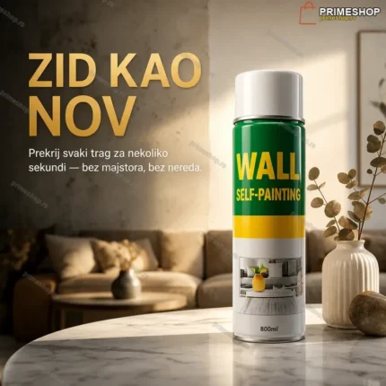 Sprej za Farbanje Zidova 800ml 1+1 GRATIS – Brzo Osvežite Zidove Bez Krečenja