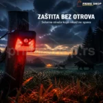 Uređaj za rasterivanje životinja svetlosnim signalom — solarna zaštita dvorišta 24/7