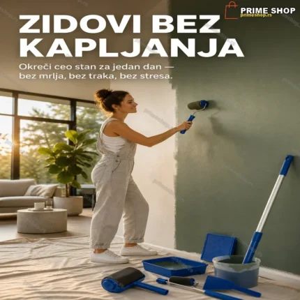 Valjak za krečenje Paint Roller — set 6 delova bez kapljanja farbe