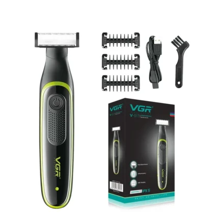 VGR V-017 električni trimer za bradu IPX5 — 3 nastavka