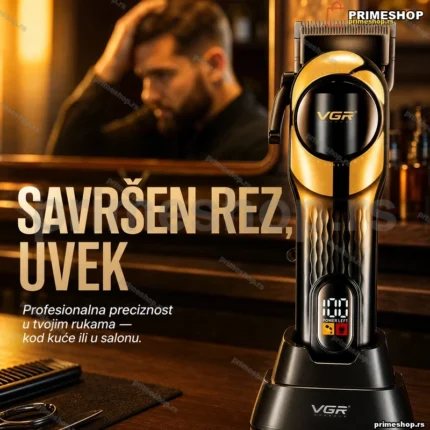VGR V-166 bežična mašinica za šišanje i konture sa LCD ekranom