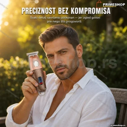 VGR V-967 bežični trimer za bradu i kosu sa LED ekranom