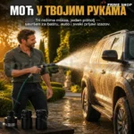 Vodeni Pištolj za Baštu i Pranje Kola – Set 4u1 sa 3 Režima Mlaza